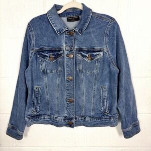 Lane Bryant Stretch Denim Jean Trucker Jacket Classic Casual Layers Capsule 15
